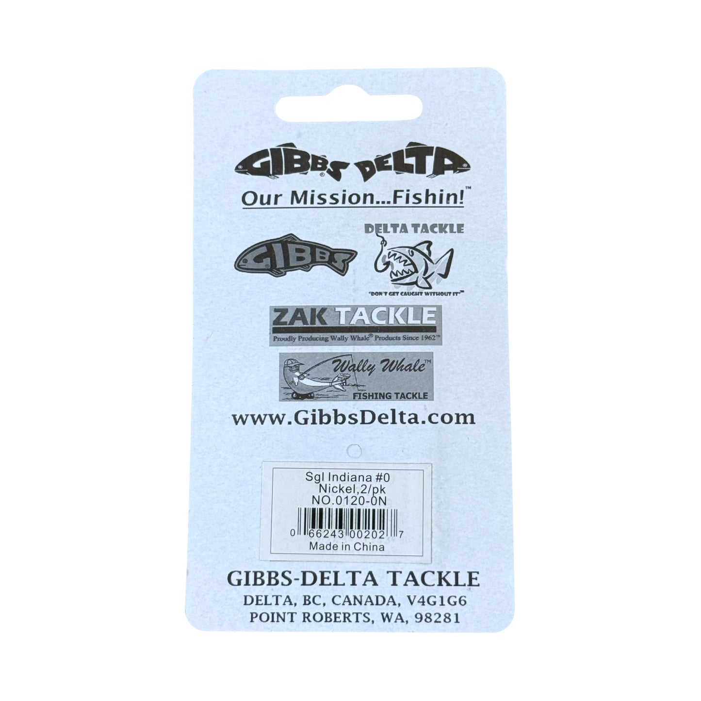 Gibbs Indiana fishing lures in their original blister card packaging