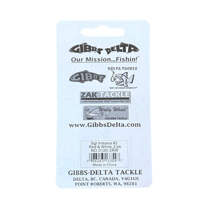 Gibbs-Delta Tackle retail packaging card featuring multiple brand logos