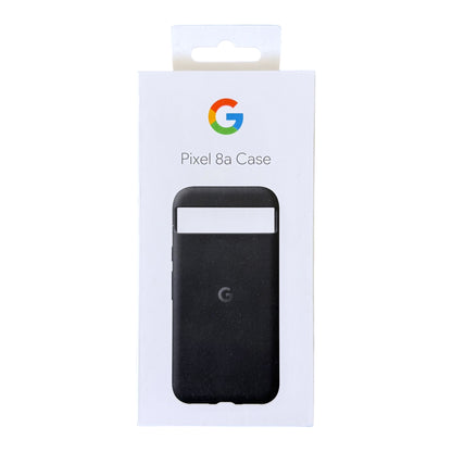 Black Google Pixel 8a Case in retail packaging on a white background