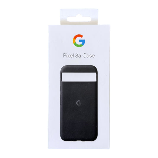 Black Google Pixel 8a Case in retail packaging on a white background