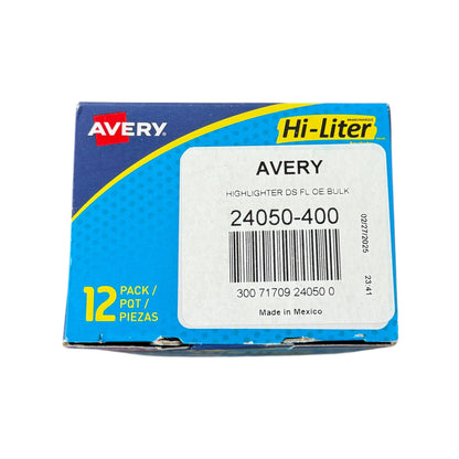 Avery Hi-Liter Chisel Tip Highlighters | Fluorescent Orange | 12-Pack