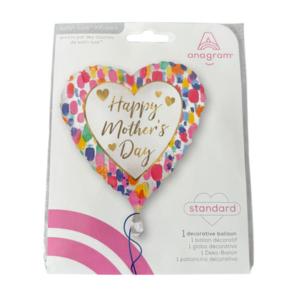 Anagram 'Happy Mother's Day!' Decorative Foil Heart Balloon