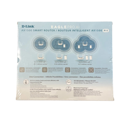 D-Link Eagle Pro AI AX1500 Mesh Wi-Fi 6 Smart Router (R15)