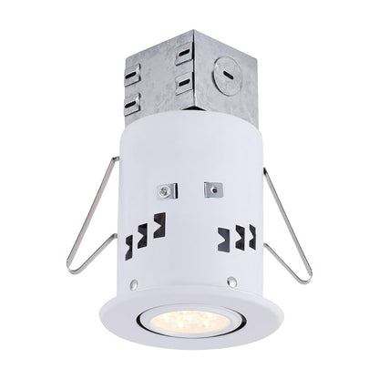 CANARM 3" Recessed Kit Non-IC, White, Remodel, Gimbal Trim