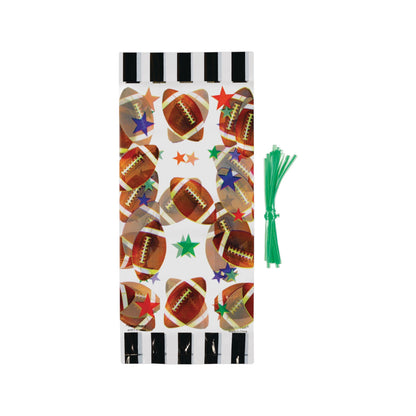 Football Plastic Treat Bags - 20 Pack