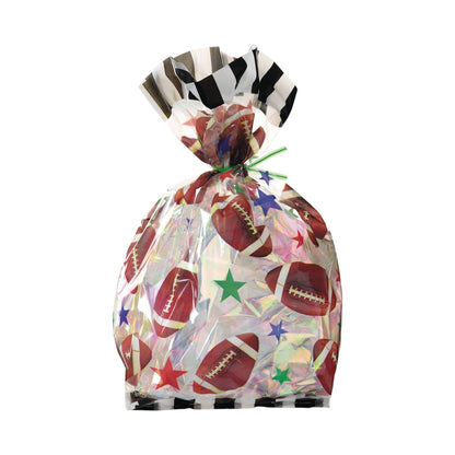 Football Plastic Treat Bags - 20 Pack