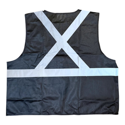 Open Road Viking Zipper Safety Vest - Black