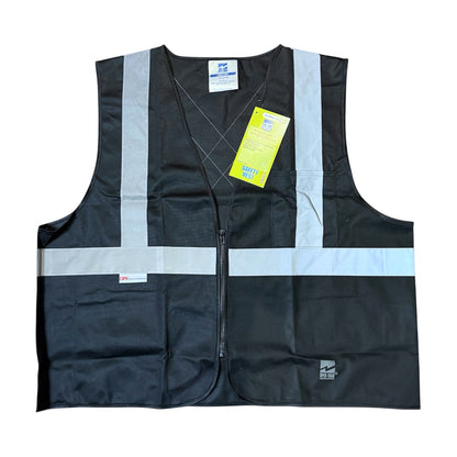 Open Road Viking Zipper Safety Vest - Black