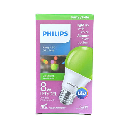 Party LED 8W A19 Bulb - Green
