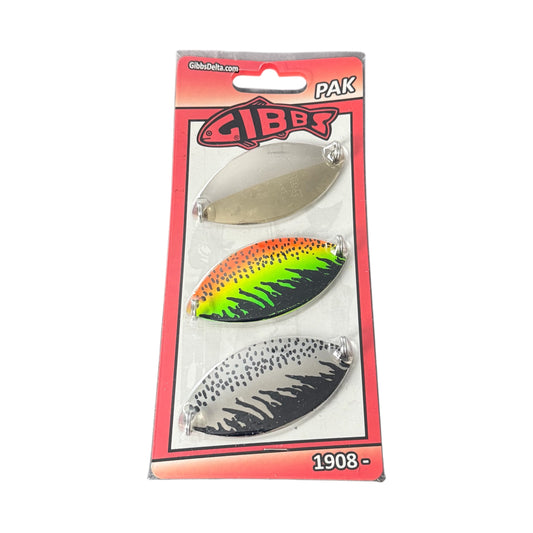 Gibbs 1908 Ruby Lake Wobbler Spoons 3-Pack