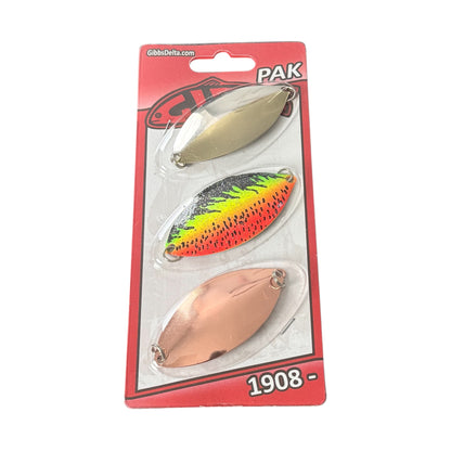 Gibbs 1908 Ruby Lake Wobbler Spoons 3-Pack