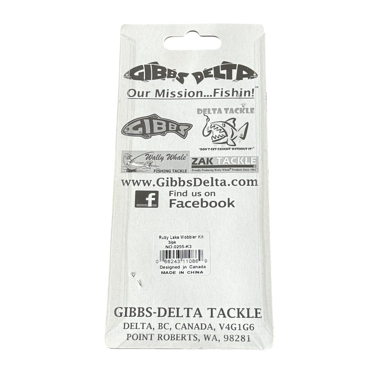 Gibbs 1908 Ruby Lake Wobbler Spoons 3-Pack