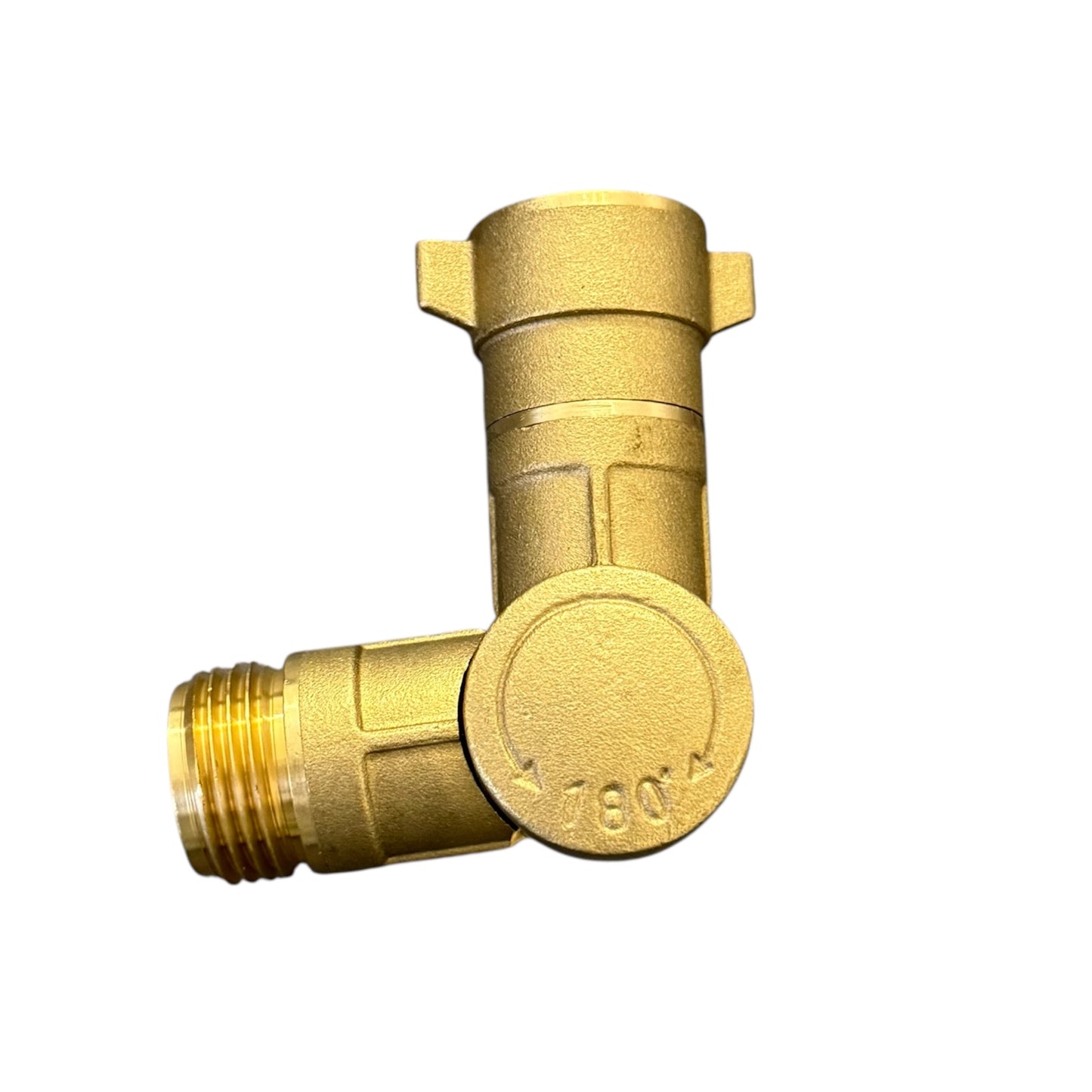 180° Solid Brass Rotating Elbow Connector Garden Hose Adapter