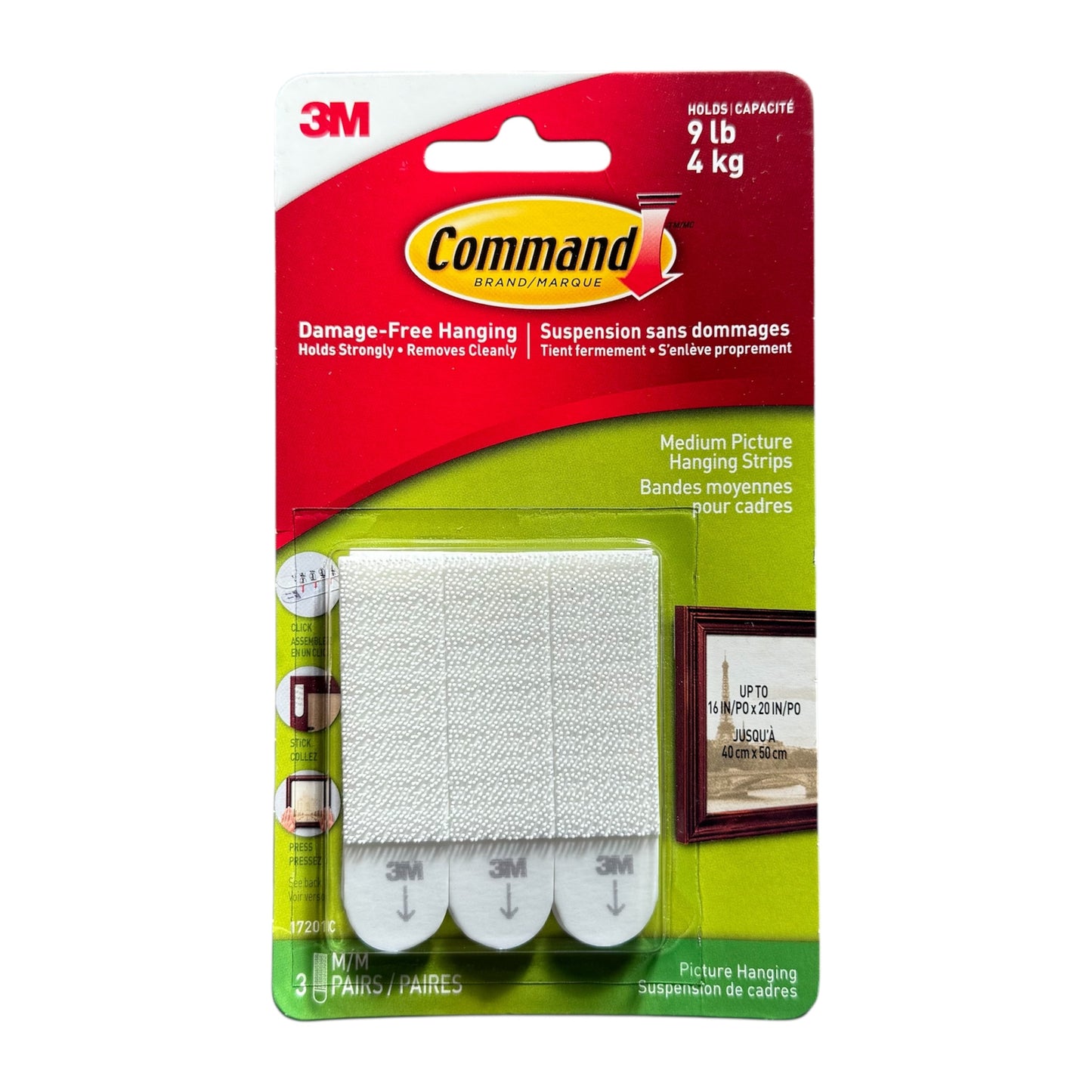 Picture Hanging Strips | 9-lbs | 3 Pairs per Pack