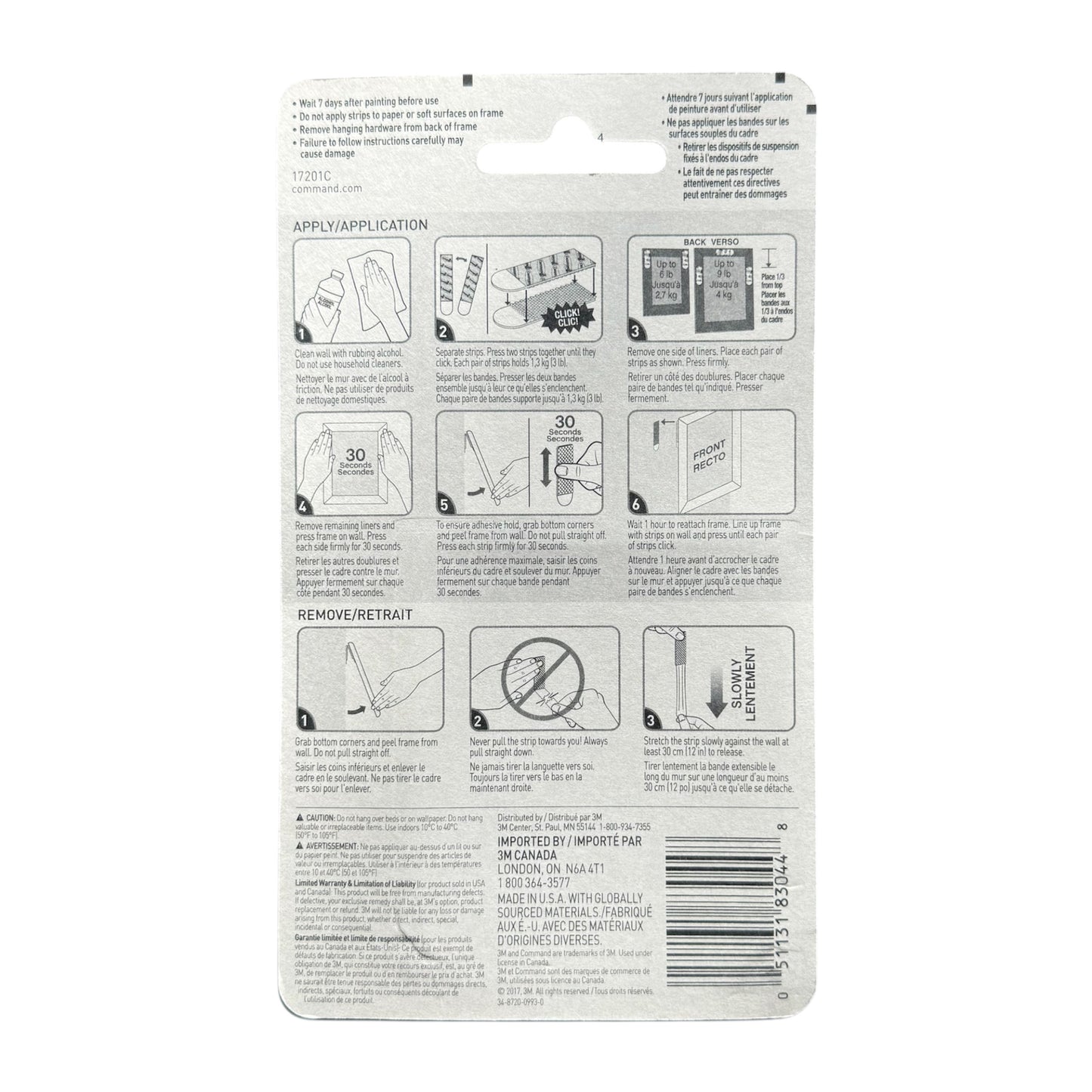 Picture Hanging Strips | 9-lbs | 3 Pairs per Pack