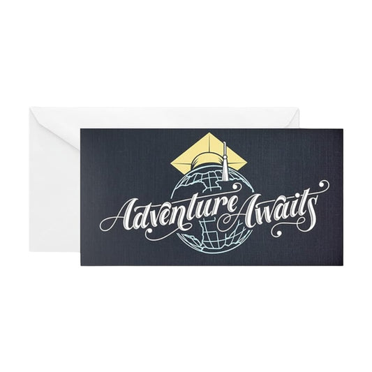"Adventure Awaits" Hallmark Graduation Money Holder Card & Envelope