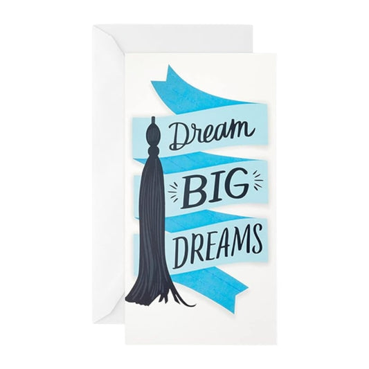 "Dream Big Dreams" Hallmark Graduation Money Holder Card & Envelope