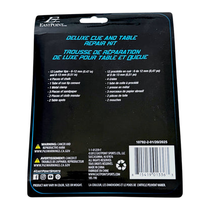 EastPoint Deluxe Billiard/Pool Cue & Table Repair Kit