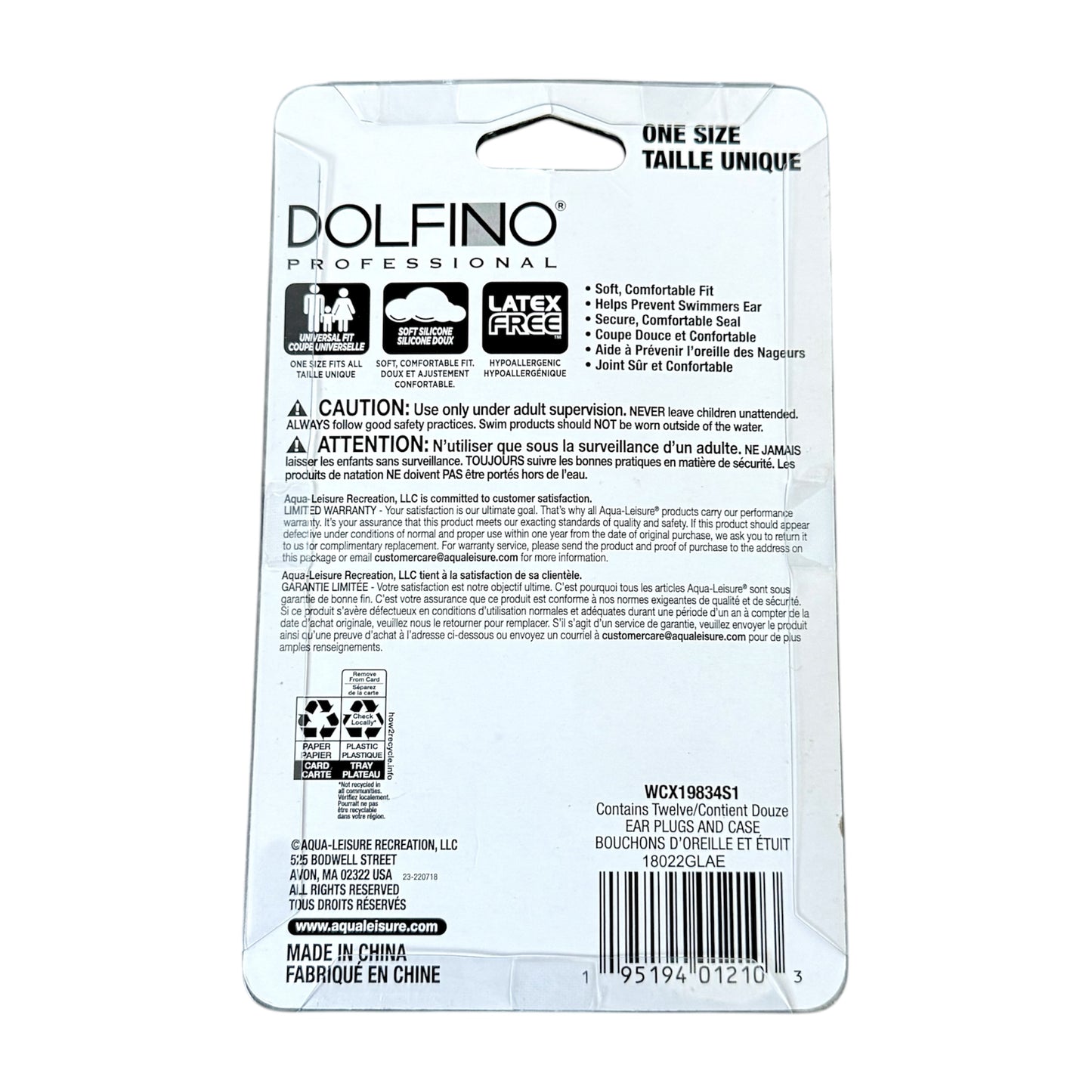 Dolfino Professional 12-pc Silicone Ear Plugs with Case