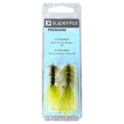 Superfly Olive Wooly Bugger Fishing Flies 2-Pack