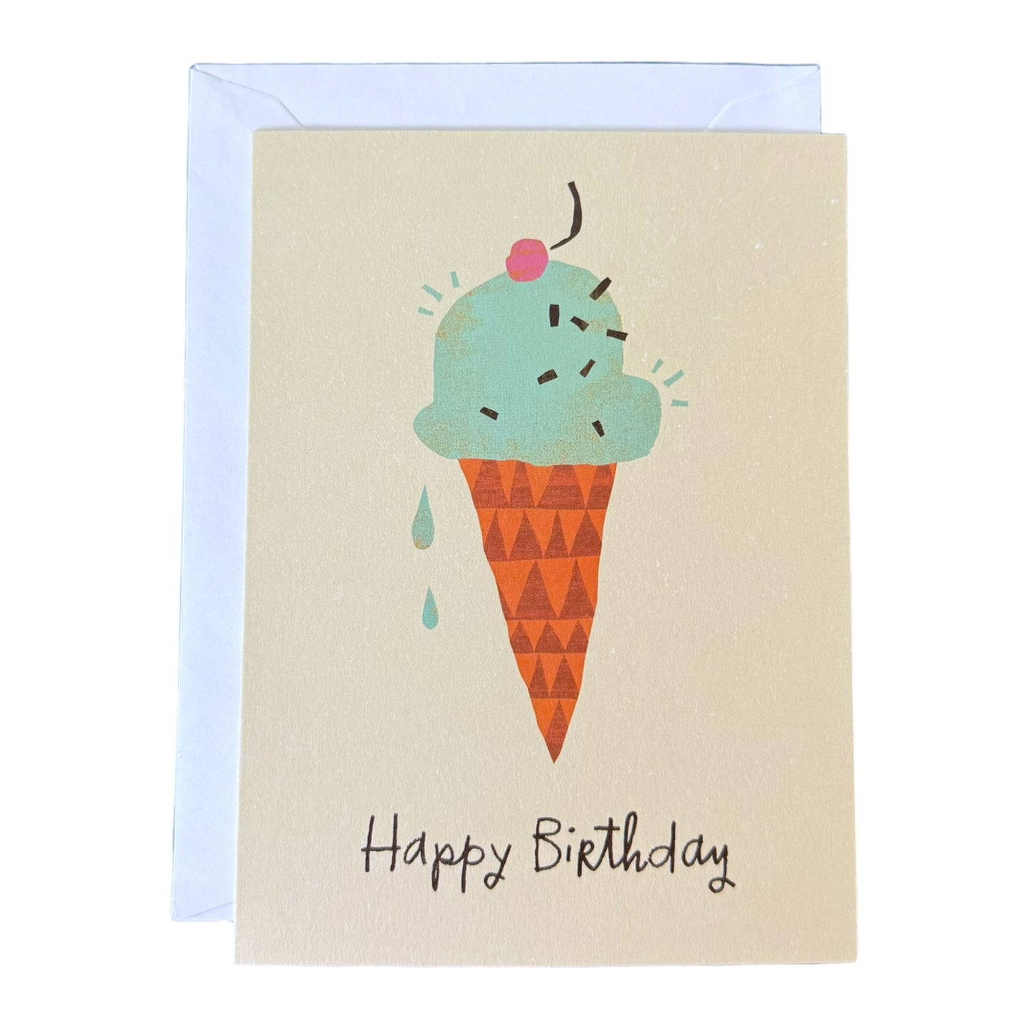 Ice Cream Cone American Greetings Birthday Card & Envelope