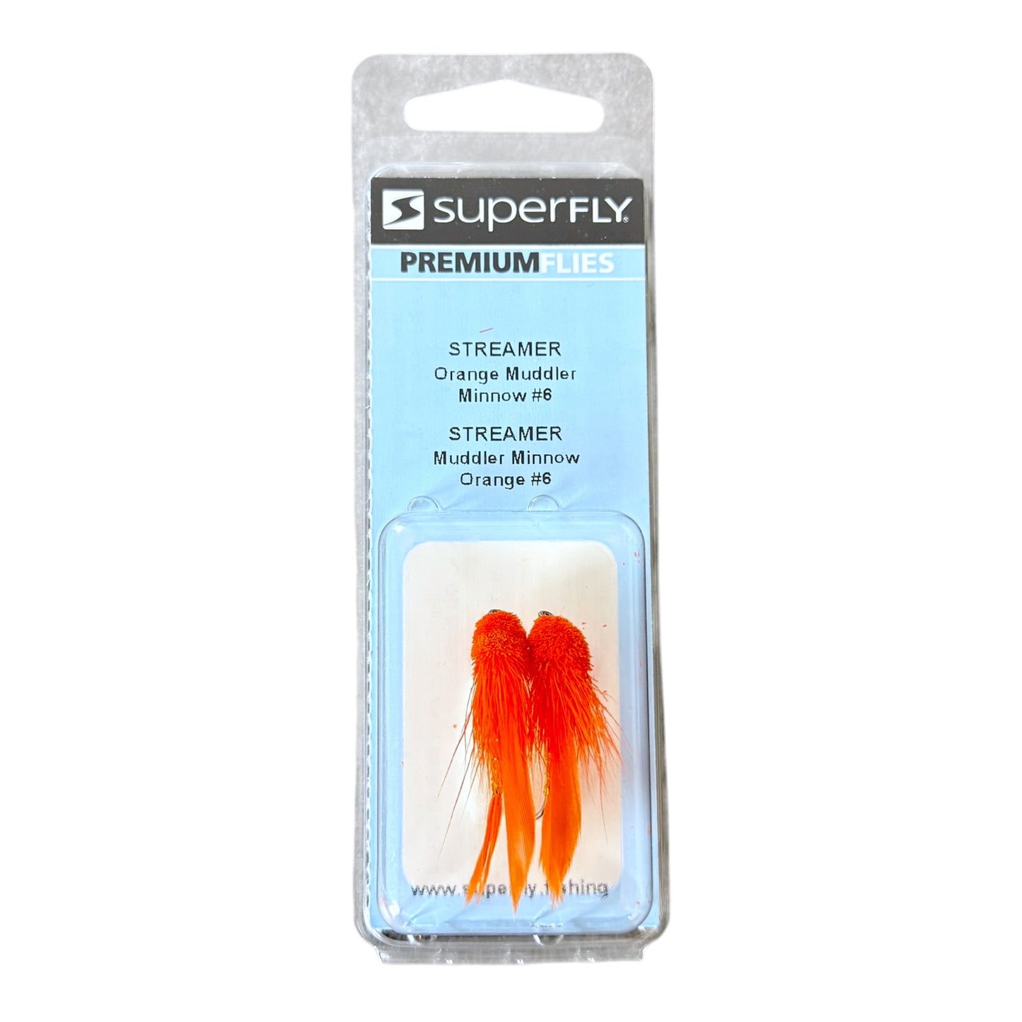 Superfly Streamer Orange Muddler Minnow #6 2-Pack