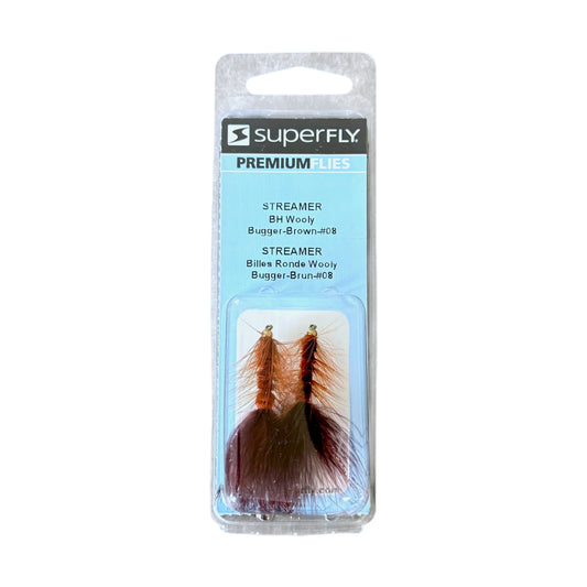 Superfly Streamer BH Wooly Bugger Brown #8 2-Pack