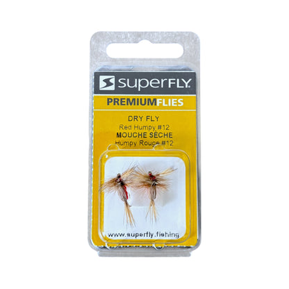 Superfly Dry Fly Red Humpy #12 2-Pack