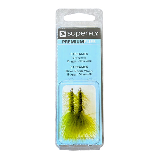 Superfly Streamer BH Wooly Bugger Olive #8 2-Pack