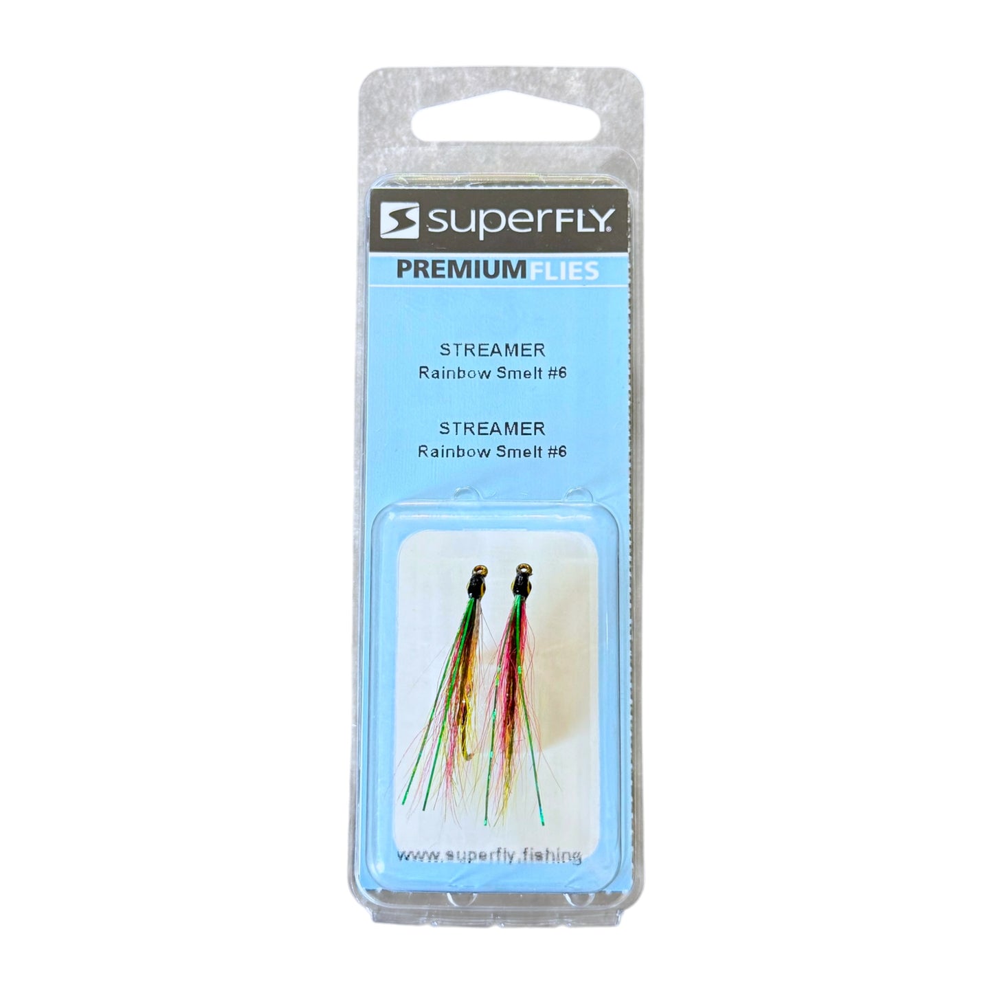 Superfly Streamer Rainbow Smelt #6 2-Pack