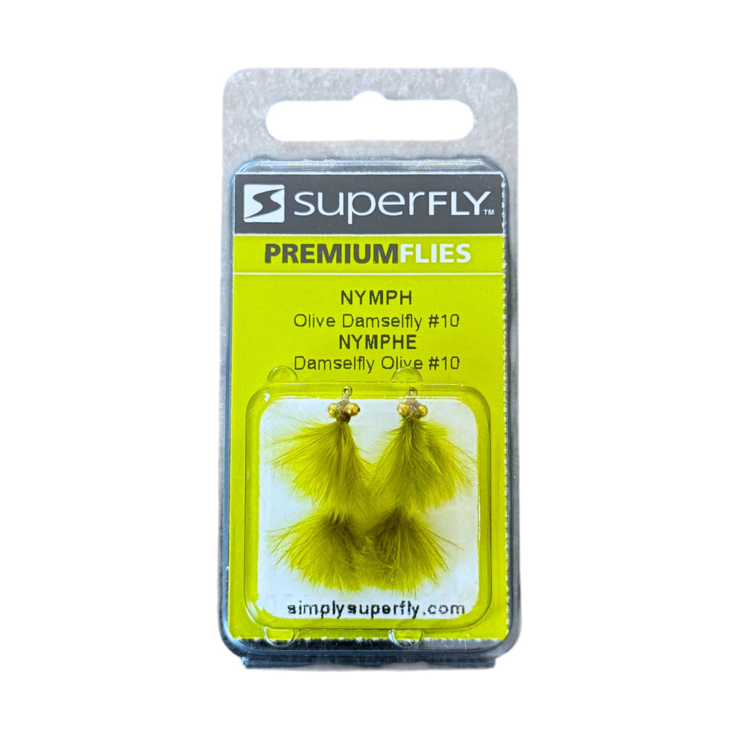Superfly Nymph Olive Damselfly Bead Eye #10 2-Pack