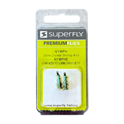 Superfly Nymph Olive Crystal Shrimp #10 2-Pack