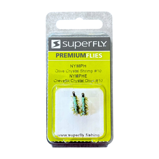 Superfly Nymph Olive Crystal Shrimp #10 2-Pack