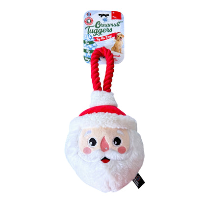 Santa Plush with Rope Dog Toy