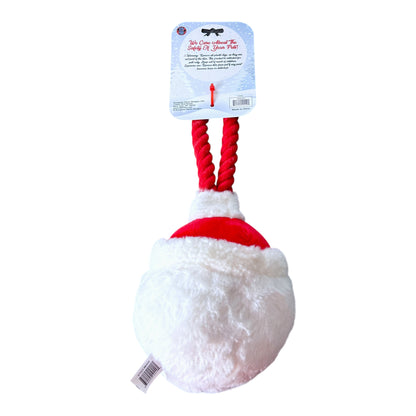 Santa Plush with Rope Dog Toy