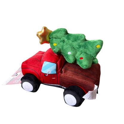 Duke & Daisy 7.5" Christmas Truck with Detachable Tree Dog Toy