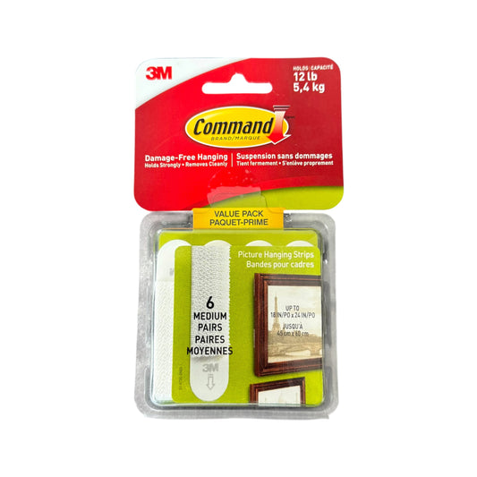 Picture Hanging Strips Value Pack - 6 Medium Pairs