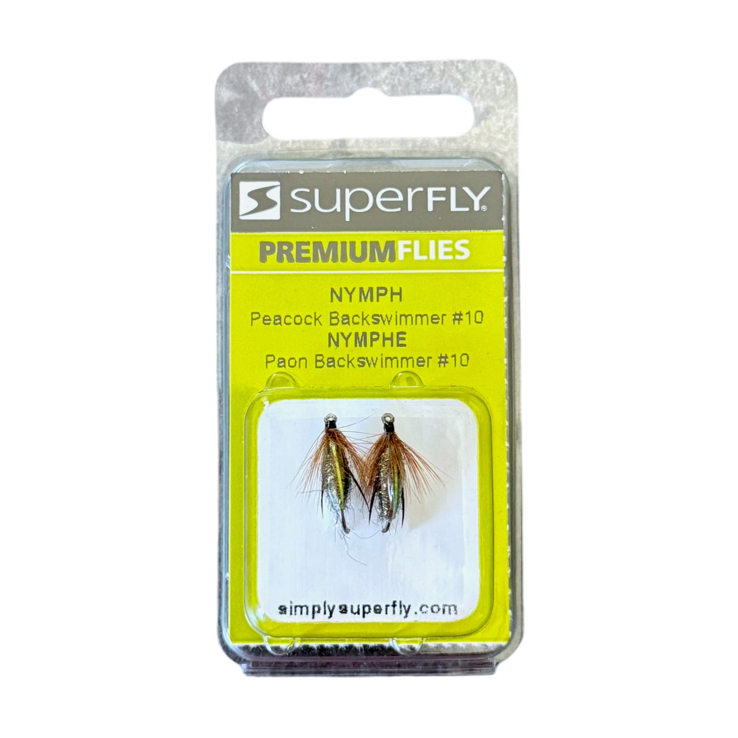 Superfly Nymph Peacock Backswimmer #10 2-Pack