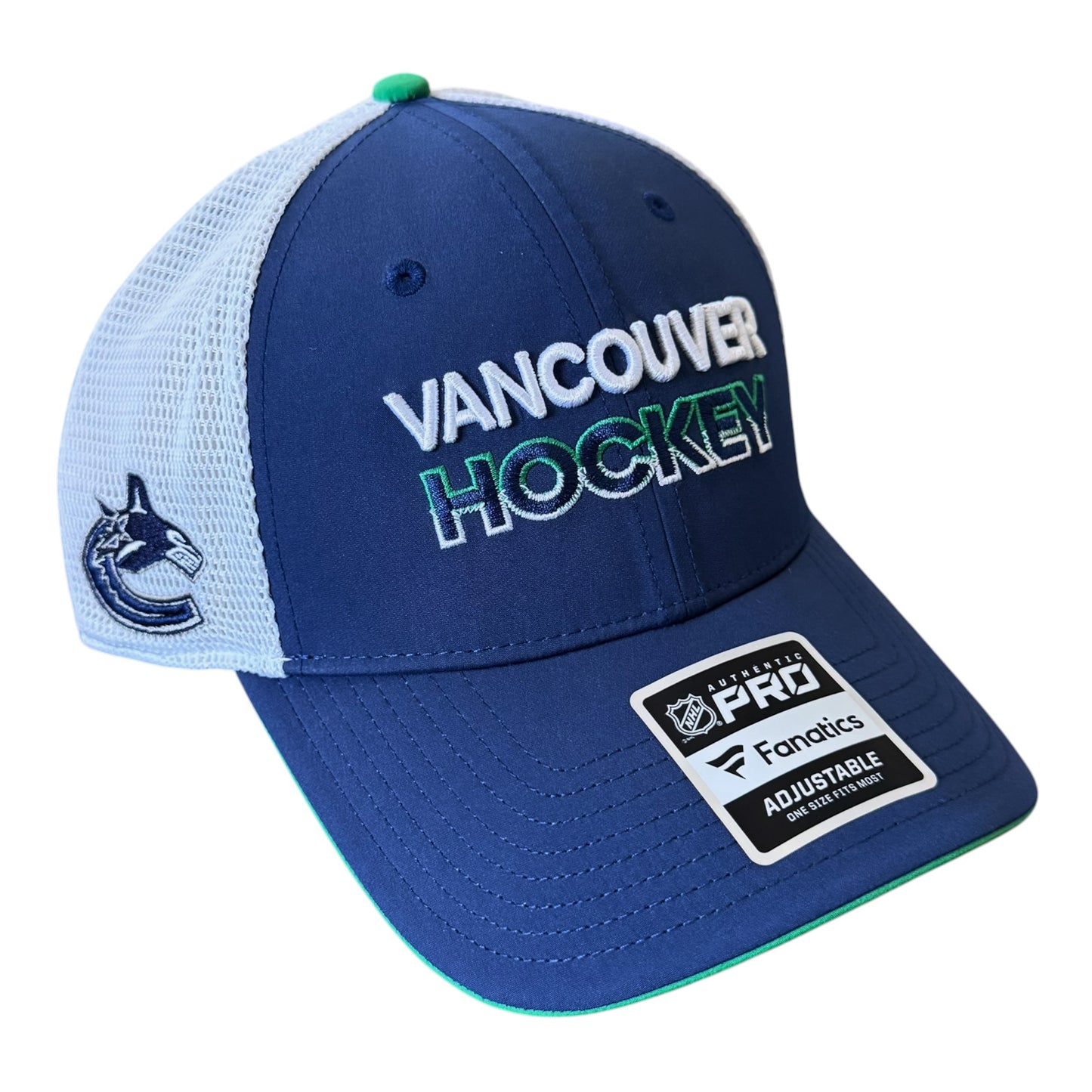 Vancouver Canucks Fanatics Authentic Pro Rink Structured Adjustable Cap
