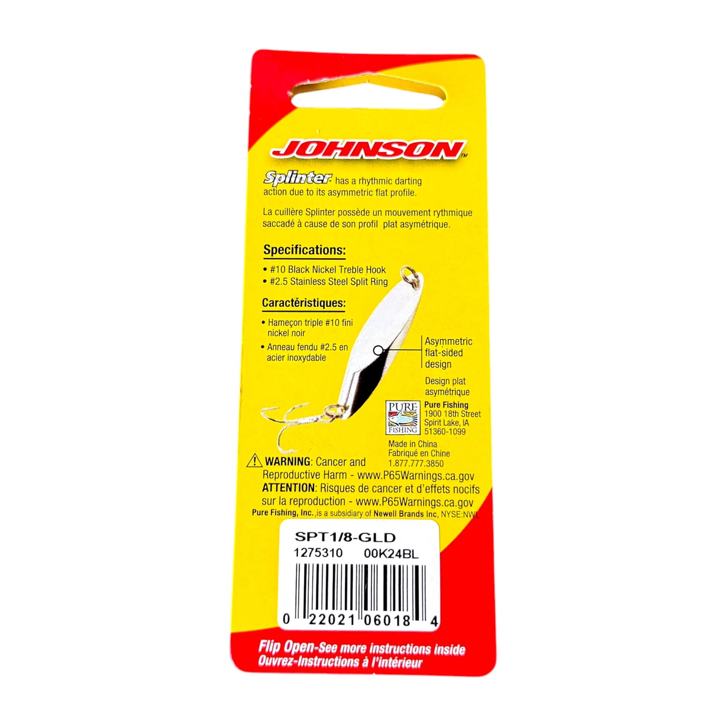 Johnson Splinter 1/8oz Fishing Spoon