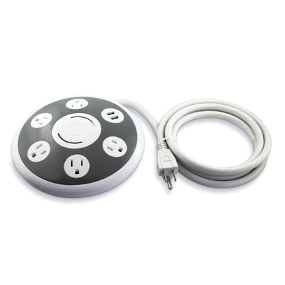 iQ Pro 5-Outlet Round Surge Protector with USB Chargers
