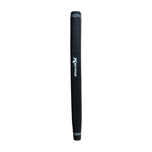 A black Karma Velour Black Paddle Putter Grip shown on a white background