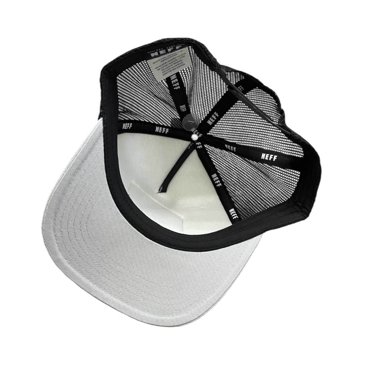 Neff 'Fish On' cap with black mesh back on a white background
