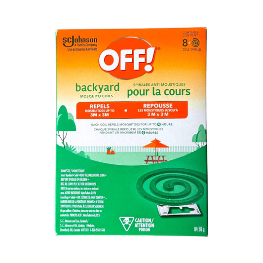 A retail package of OFF! Mosquito Repellent Coils. shown on a white background