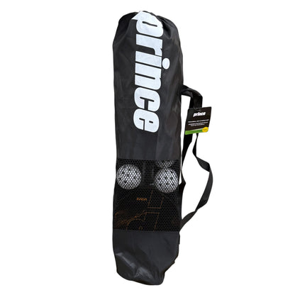 Prince Pickleball Net & Paddle Set including portable net, paddles, pickleballs, and carrying bag for recreational outdoor play. Shown on a white background.