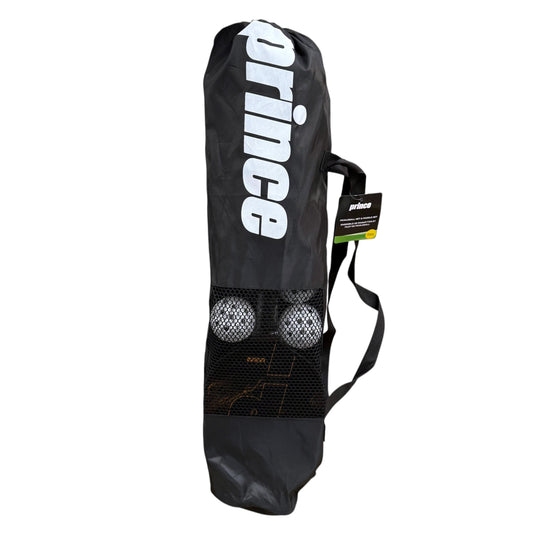 Prince Pickleball Net & Paddle Set including portable net, paddles, pickleballs, and carrying bag for recreational outdoor play. Shown on a white background.