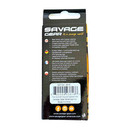 Savage Gear packaging with product details on a white background