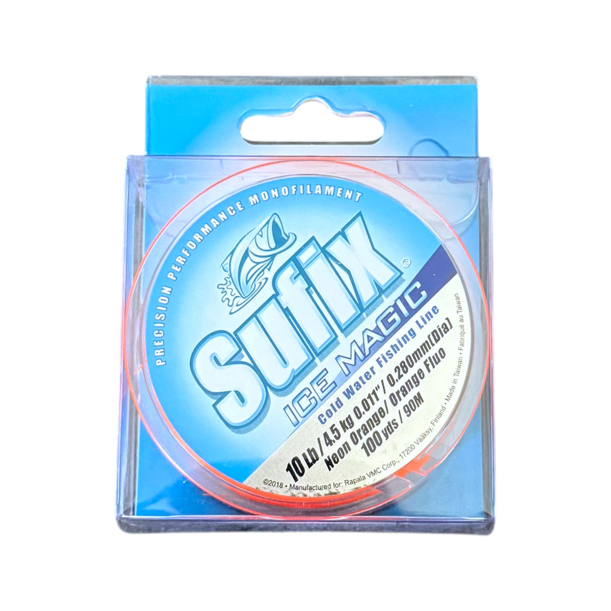 Sufix Ice Magic fishing line packaging on a white background