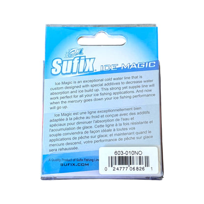 Sufix Ice Magic fishing line packaging on a white background