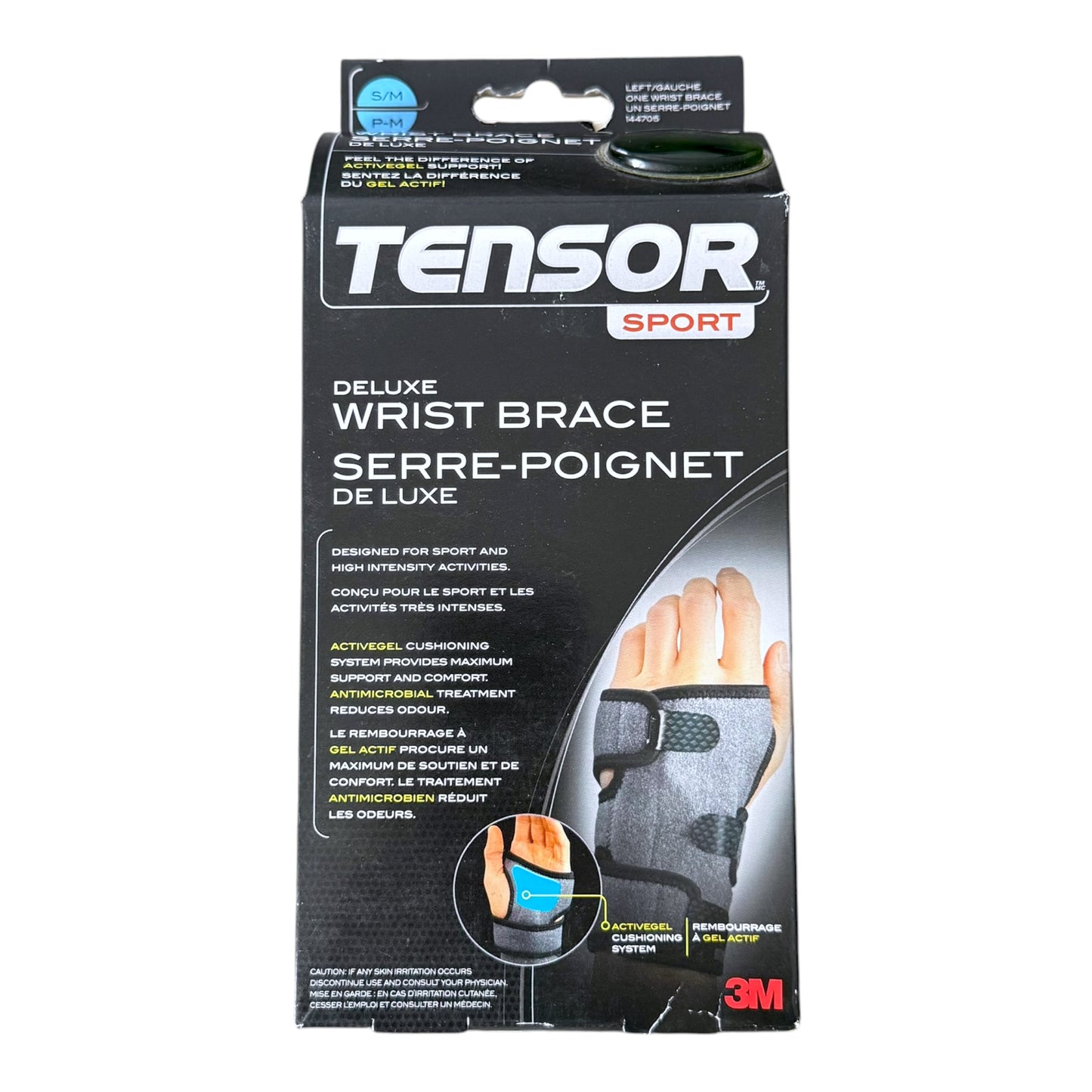 Tensor Deluxe Wrist Brace packaging on a white background